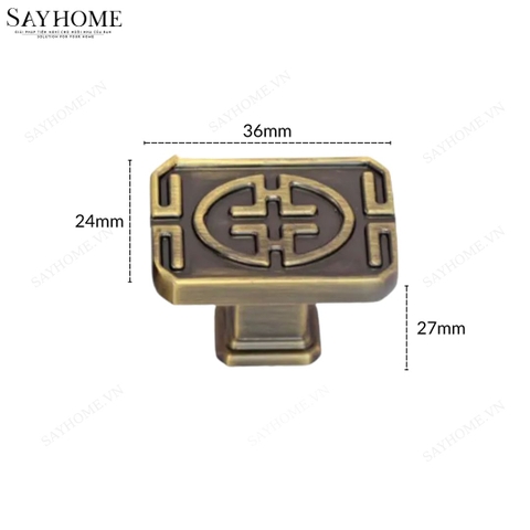 Núm tủ tân cổ điển vintage màu đồng SH8891 tại thành phố Hồ Chí Minh