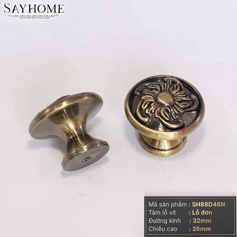 Núm tủ tân cổ điển vintage màu đồng SH88D46N tại thành phố Hồ Chí Minh