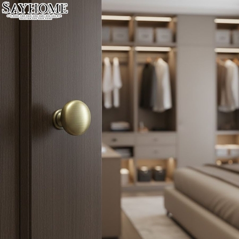 Núm tủ hiện đại màu đồng, vàng đồng, bạc, inox bóng và vàng mờ SH8905