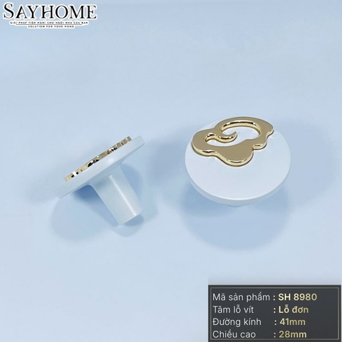 Núm tủ hiện đại màu đen vàng, trắng vàng SH8980