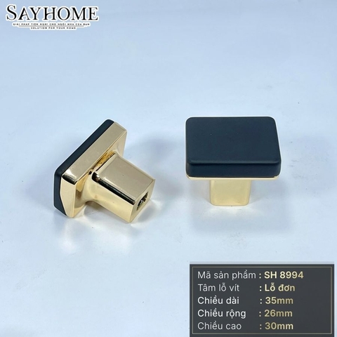 Núm tủ hiện đại màu vàng gold mặt xanh đen SH8994
