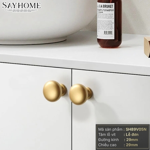 Núm tủ hiện đại màu đồng, vàng đồng, bạc, inox bóng và vàng mờ SH89V05N tại thành phố Hồ Chí Minh