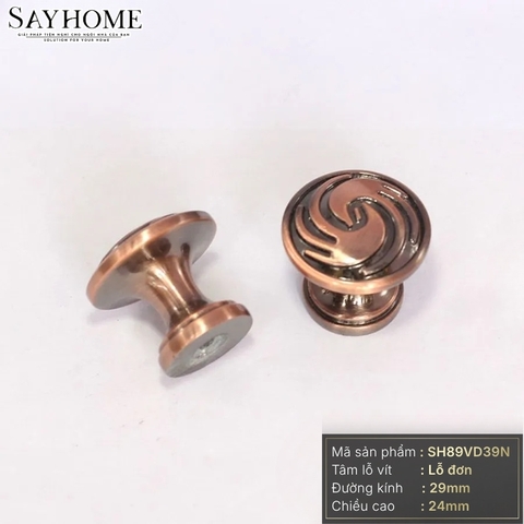 Núm tủ tân cổ điển vintage màu vàng, đồng SH89VD39N tại thành phố Hồ Chí Minh