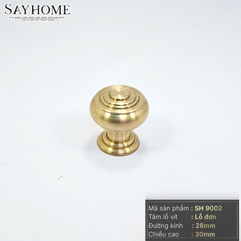 Núm tủ tân cổ điển vintage chất liệu đồng SH9002