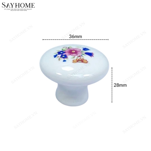 Núm tủ hiện đại màu trắng sứ SH9009