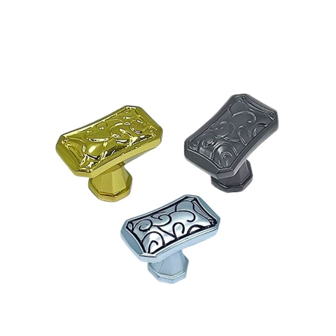 Núm tủ tân cổ điển vintage màu vàng bóng, đen mờ và bạc SH8830