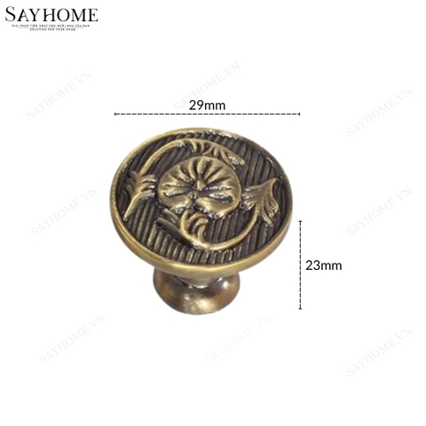 Núm tủ tân cổ điển vintage màu đồng SH9371