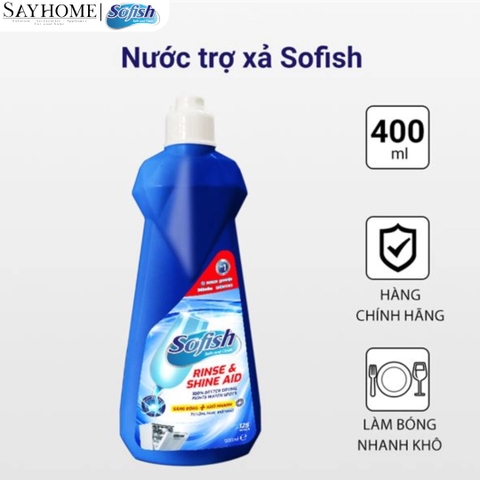Nước làm bóng (Trợ xả, Dầu bóng) Sofish dùng cho máy rửa bát đậm đặc, siêu tiết kiệm - Hàng chính hãng