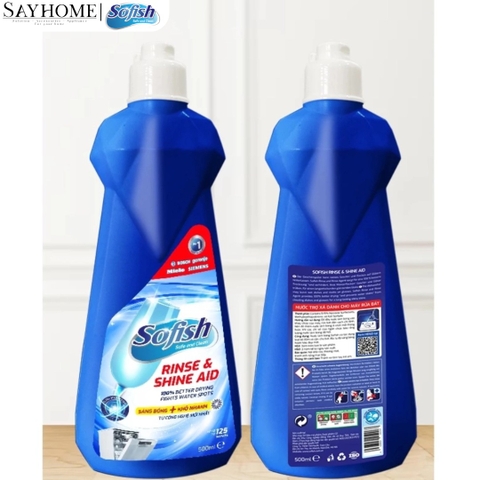 Nước làm bóng (Trợ xả, Dầu bóng) Sofish dùng cho máy rửa bát đậm đặc, siêu tiết kiệm - Hàng chính hãng