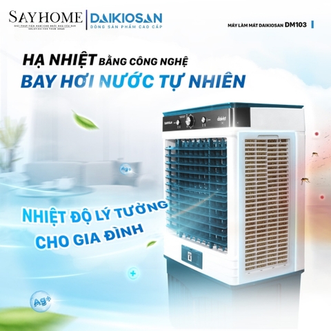 Quạt điều hòa hơi nước Daikiosan DM103 72 Lít - Chính hãng