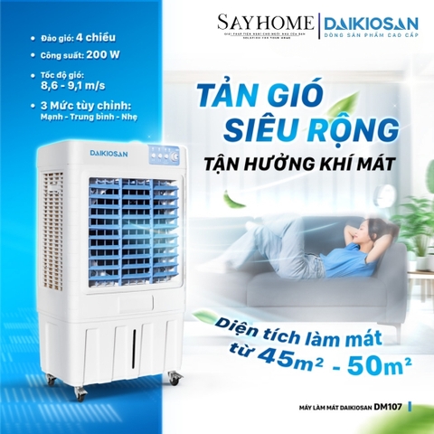 Quạt điều hòa hơi nước Daikiosan DM107 40 Lít - Chính hãng