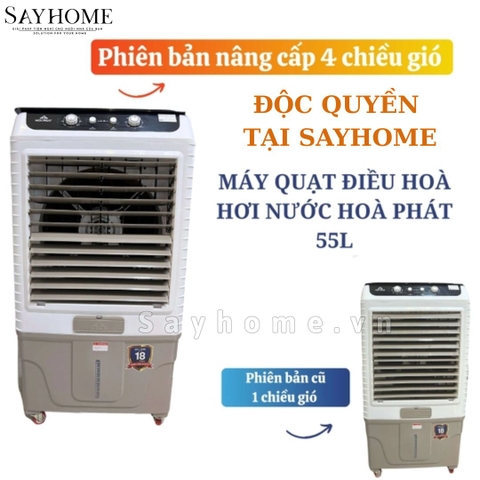 Quạt hơi nước Hoà Phát HPCF1-062 / 061 Phím cơ 55 Lít - Chính hãng - quạt điều hòa