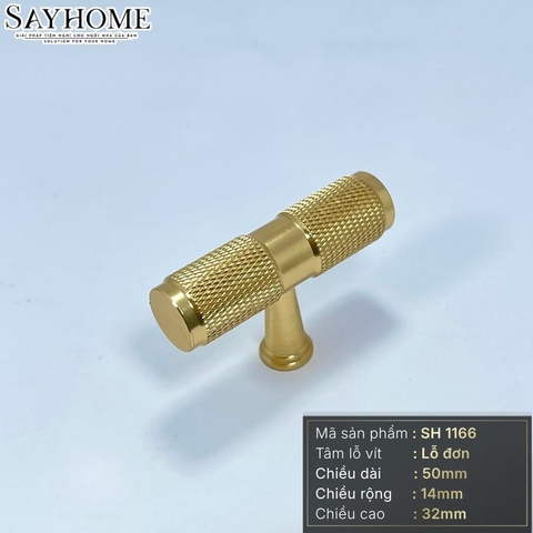 Núm tủ hiện đại màu vàng gold SH1166