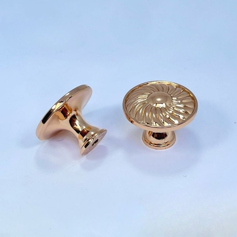 Núm tủ tân cổ điển vintage màu vàng gold SH1441