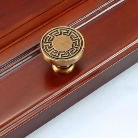 Núm tủ tân cổ điển vintage màu đồng SH1526