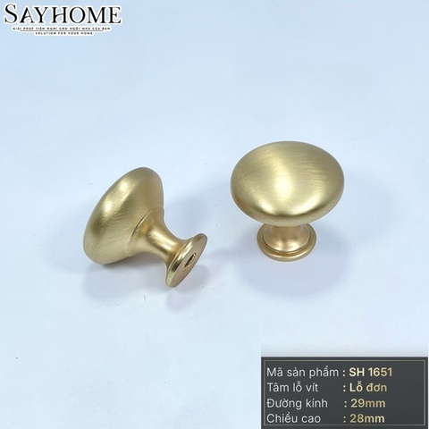 Núm tủ hiện đại màu vàng gold và vàng xước SH1651