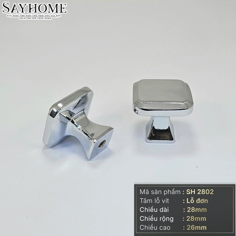 Núm tủ hiện đại màu vàng gold, vàng mờ và bạc bóng SH2802