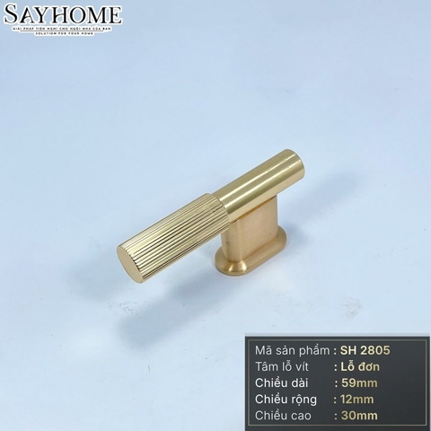 Núm tủ hiện đại màu vàng SH2805