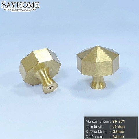 Núm tủ hiện đại màu vàng mờ SH371