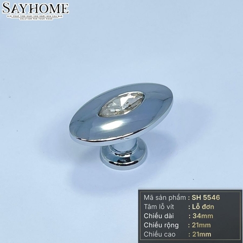 Núm tủ hiện đại màu vàng gold và bạc bóng SH5546