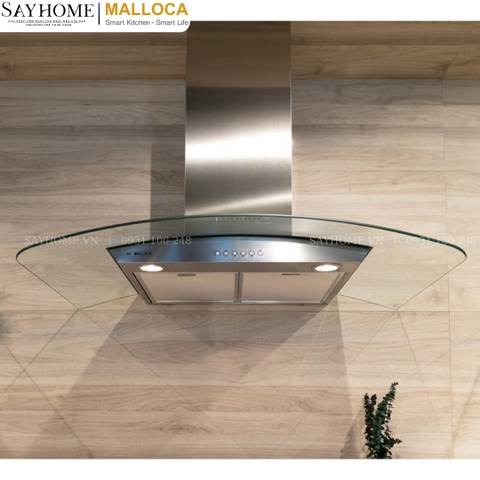 Máy hút mùi MALLOCA SIGMA-K820T kính cong RANGE HOOD - Hàng chính hãng MALLOCA