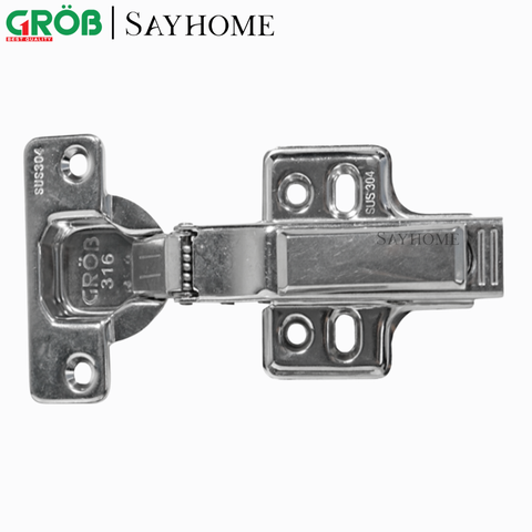 Bản lề GROB S316A-B-C inox SUS304 thẳng, cong ít, cong nhiều - Hàng chính hãng GROB