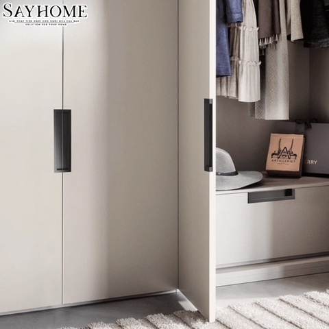 Tay nắm âm tủ hiện đại màu đen SH5529