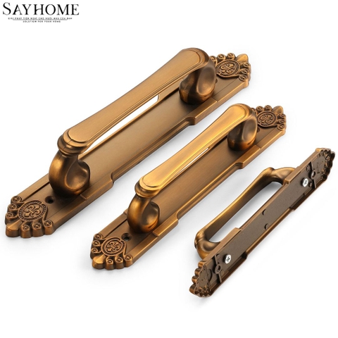 Tay nắm tủ tân cổ điển Vintage màu đồng SH8008