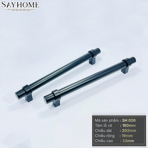 Tay nắm đũa hiện đại màu đen SH026