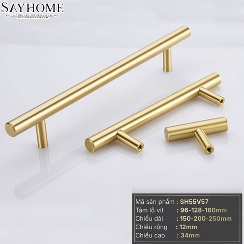 Tay nắm đũa hiện đại màu vàng gold 18k SH55V57 tại thành phố Hồ Chí Minh
