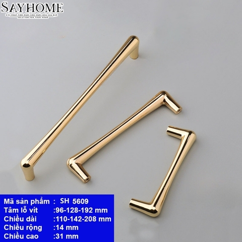 Tay nắm đũa hiện đại màu vàng gold 18k SH5609