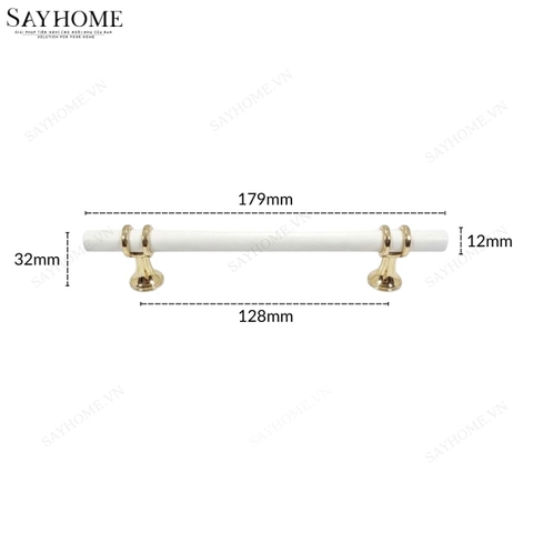 Tay nắm đũa hiện đại màu trắng vàng SH5526 tại Tân Bình