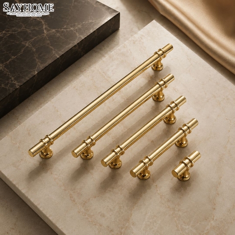 Tay nắm đũa hiện đại màu vàng gold 18k SH5526