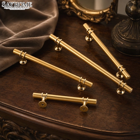 Tay nắm đũa hiện đại màu vàng gold 18k SH5526