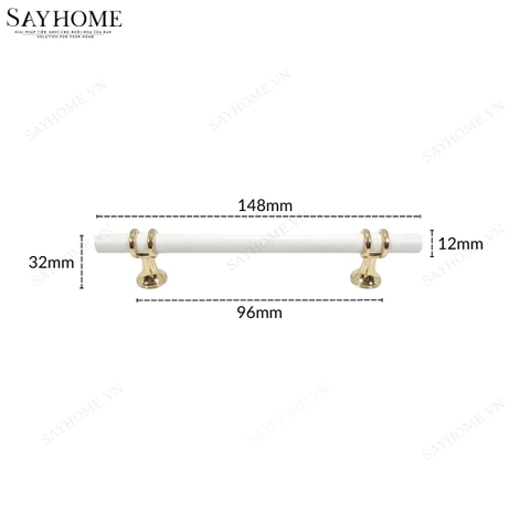 Tay nắm đũa hiện đại màu trắng vàng SH5526 tại Tân Bình