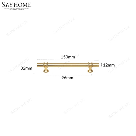 Tay nắm đũa hiện đại màu vàng gold 18k SH5526