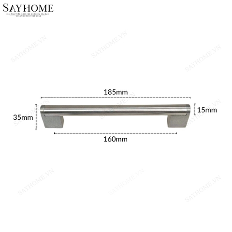 Tay nắm tủ hiện đại màu inox bóng mờ SH023