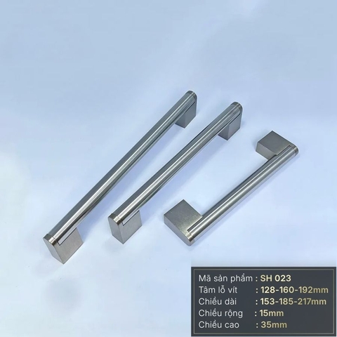 Tay nắm tủ hiện đại màu inox bóng mờ SH023