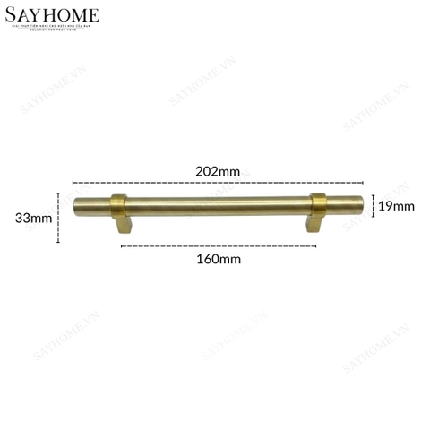 Tay nắm đũa tân cổ điển vintage màu vàng SH026