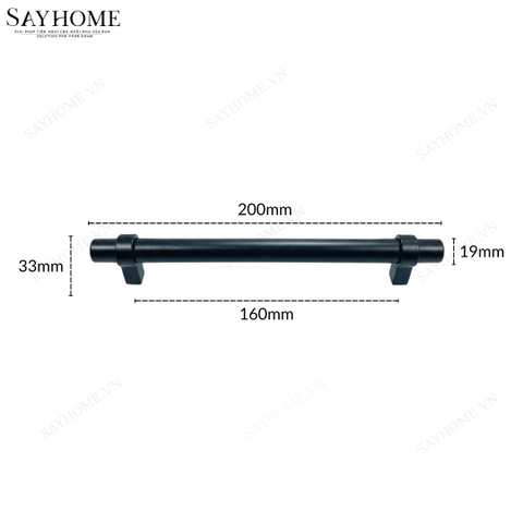 Tay nắm đũa hiện đại màu đen SH026 tại thành phố Hồ Chí Minh