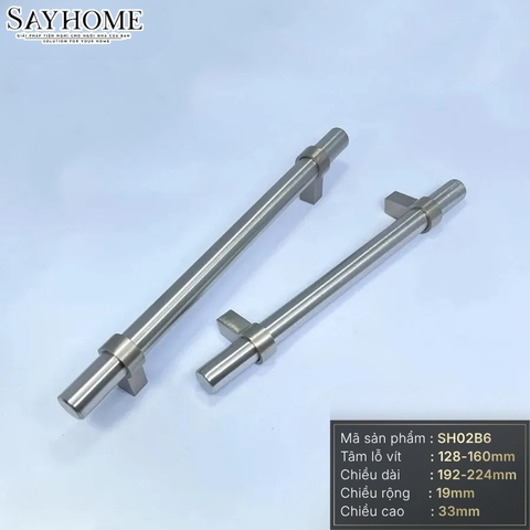 Tay nắm đũa hiện đại màu bạc SH02B6 tại thành phố Hồ Chí Minh