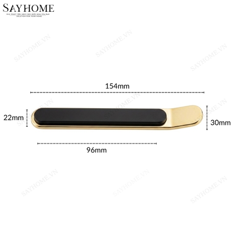 Tay nắm tủ hiện đại màu đen vàng SH1D00V2 tại Tân Bình