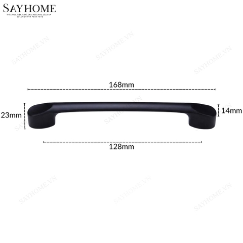 Tay nắm tủ hiện đại màu đen mờ SH1008