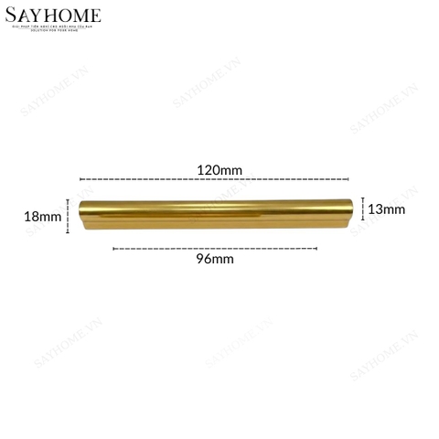 Tay nắm tủ hiện đại thanh tròn màu vàng gold SH103