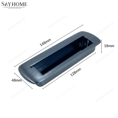 Tay nắm âm tủ hiện đại màu xám đen SH10XD36 tại thành phố Hồ Chí Minh
