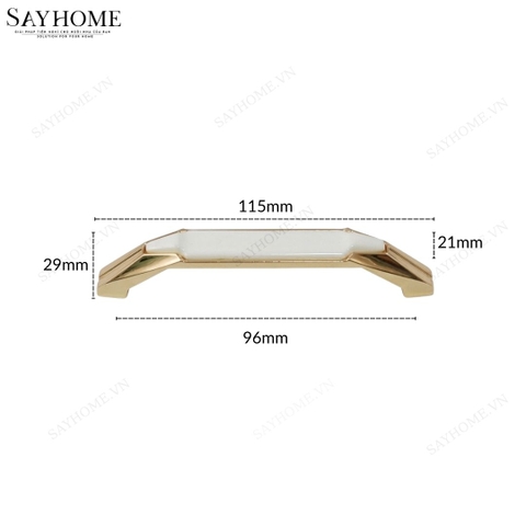 Tay nắm tủ tân cổ điển màu vàng mặt sứ trắng  SH10VT63 tại thành phố Hồ Chí Minh