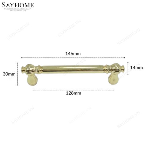 Tay nắm tủ tân cổ điển màu vàng gold SH1155