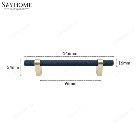 Tay nắm âm tủ hiện đại màu bạc xước SH8935 tại Tân Bình