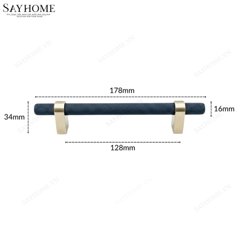 Tay nắm âm tủ hiện đại màu bạc xước SH8935 tại Tân Bình