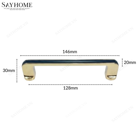 Tay nắm tủ hiện đại màu vàng Gold mặt đen SH1168